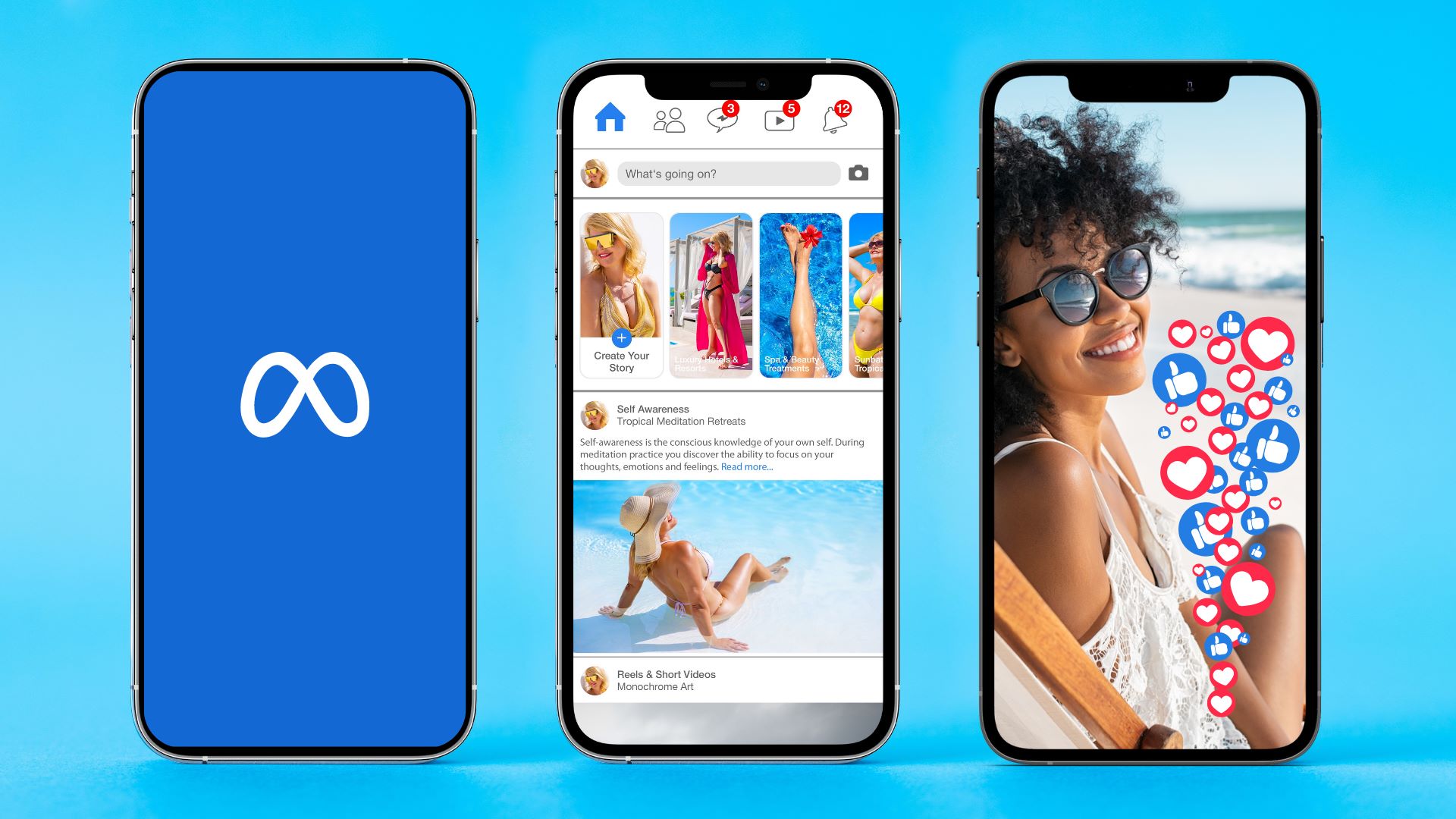Facebook Reels, Phone, Video, Likes